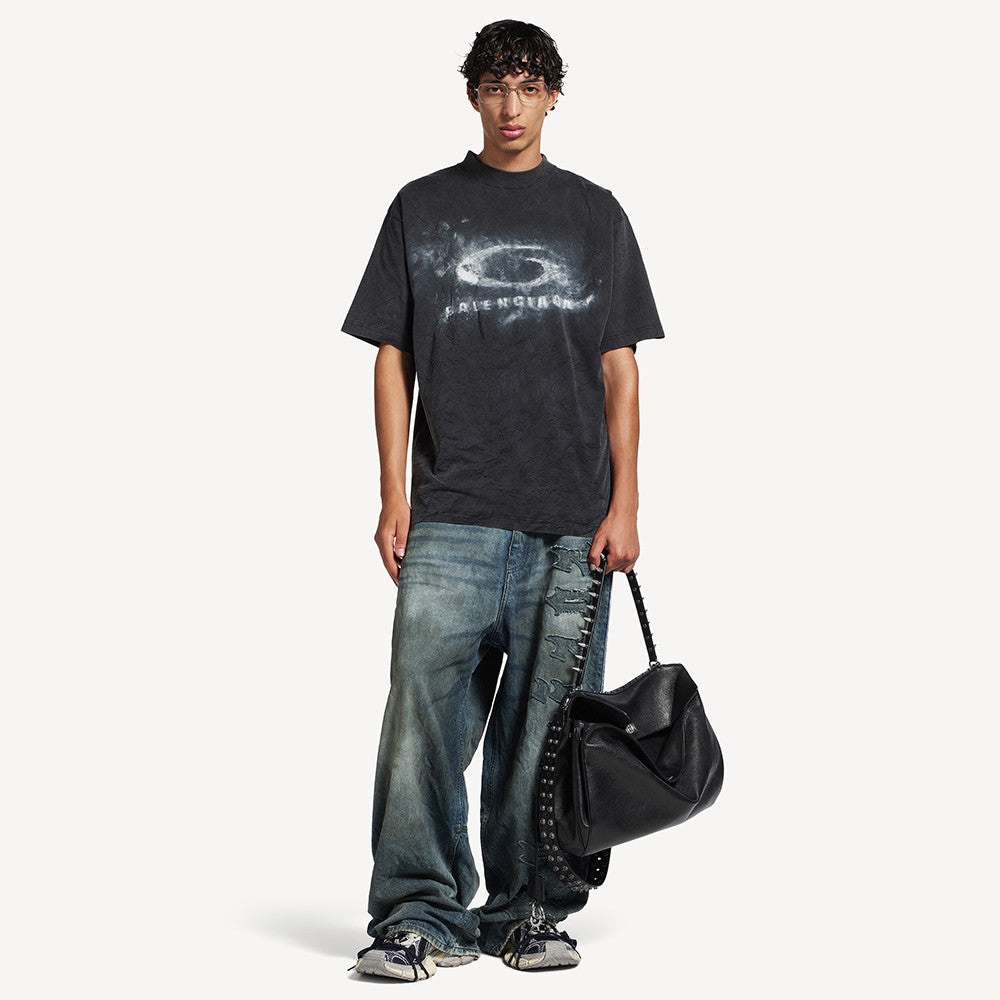 Balenciaga Top-quality Version Washed Crayon Loop T-shirt Medium Fit #336944