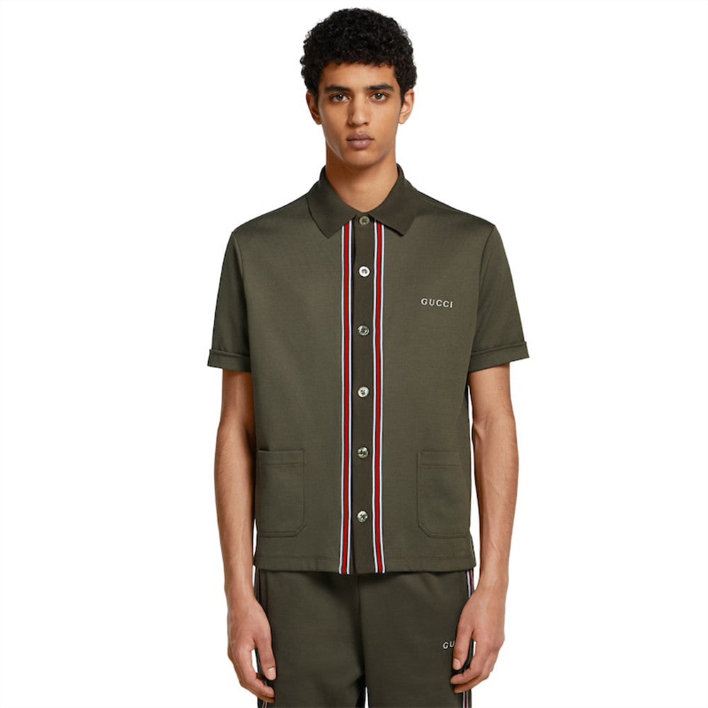 Gucci Cotton Piquet Polo Shirt With Embroidery #377961