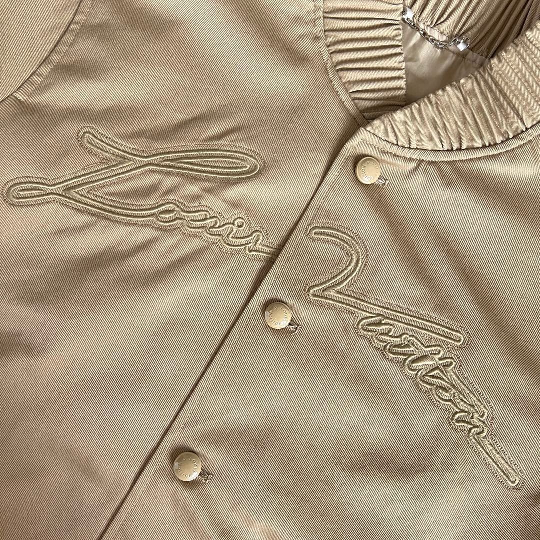 Louis Vuitton Men's Spring and Autumn Solid Color Embroidery Letter Print Zipper Long Sleeve Jacket #72532