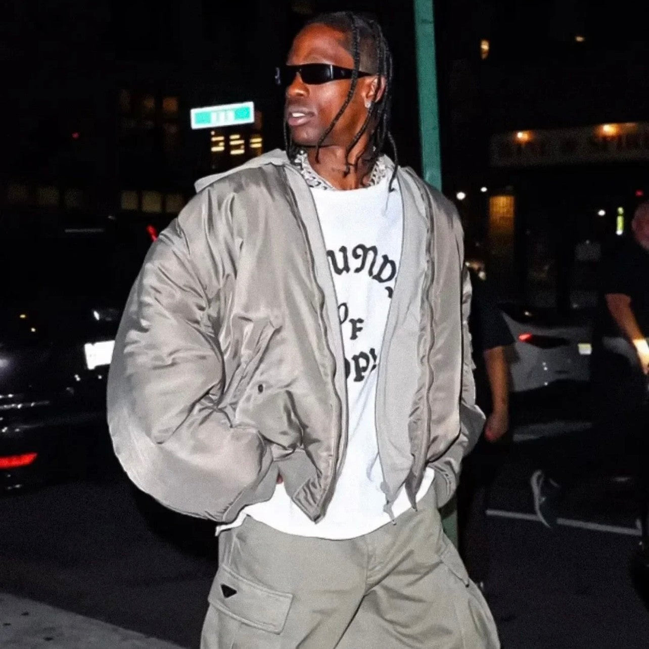 Balenciaga Men's And Women's Fall And Winter Splicing Loose Fit Hooded Zipper Long Sleeve Aviator Jacket #98216