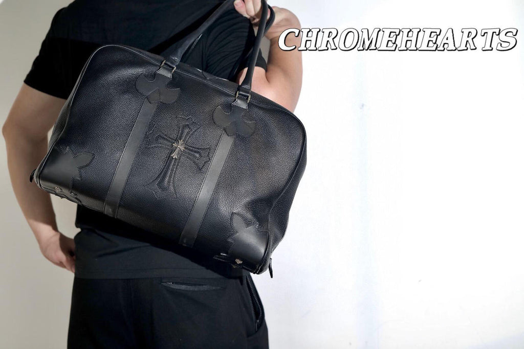 Chrome Hearts Cross-design Travel Bag Luggage Bag Metal Vintage Punk Tote Bag Men's Trendy Fashion Casual Bag Bags #84229A