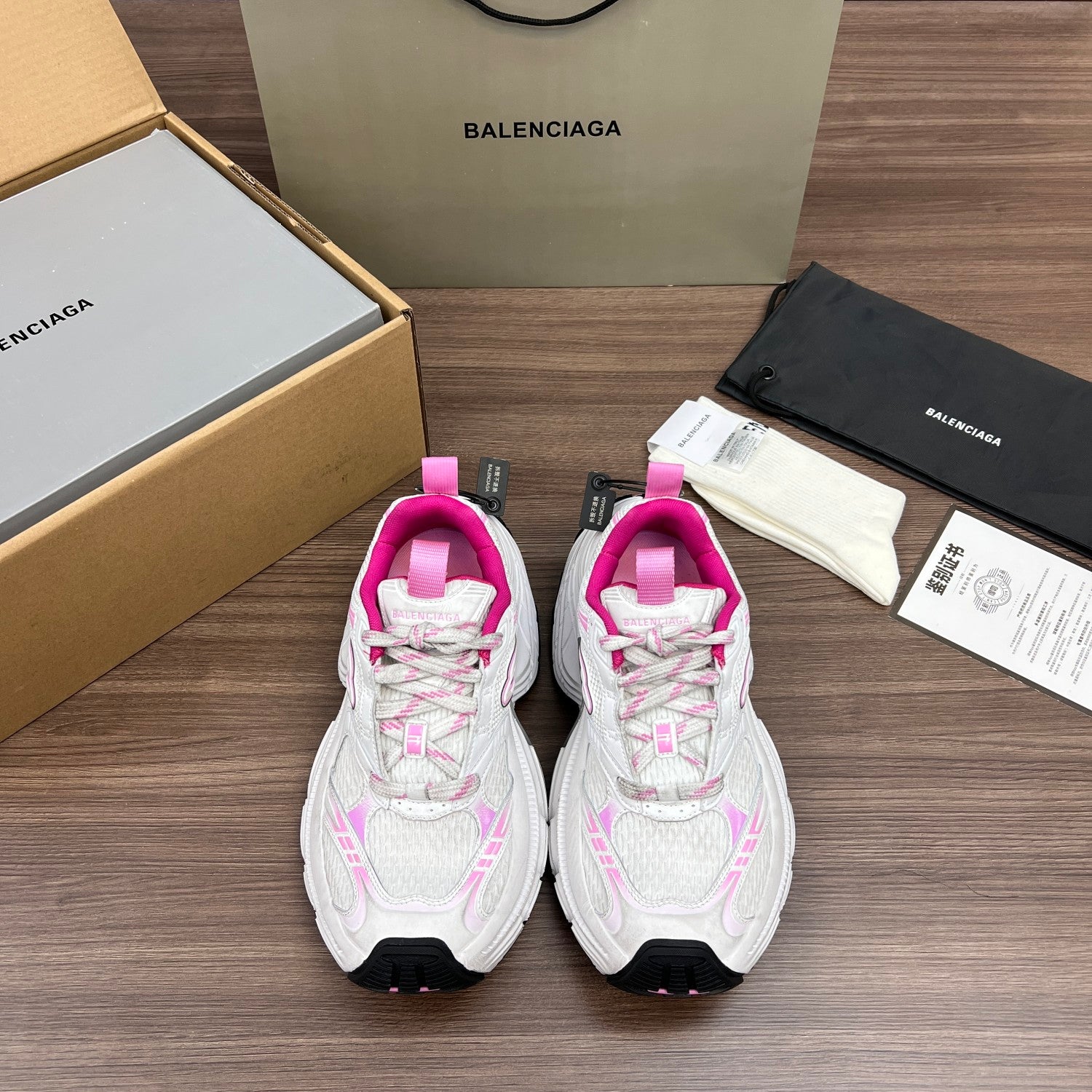 Balenciaga 6XL Men's And Women's Spring/Summer Fashion Casual Trend Round Toe Lace Up Distressed Low Top Color Blocked Shoes  #78263