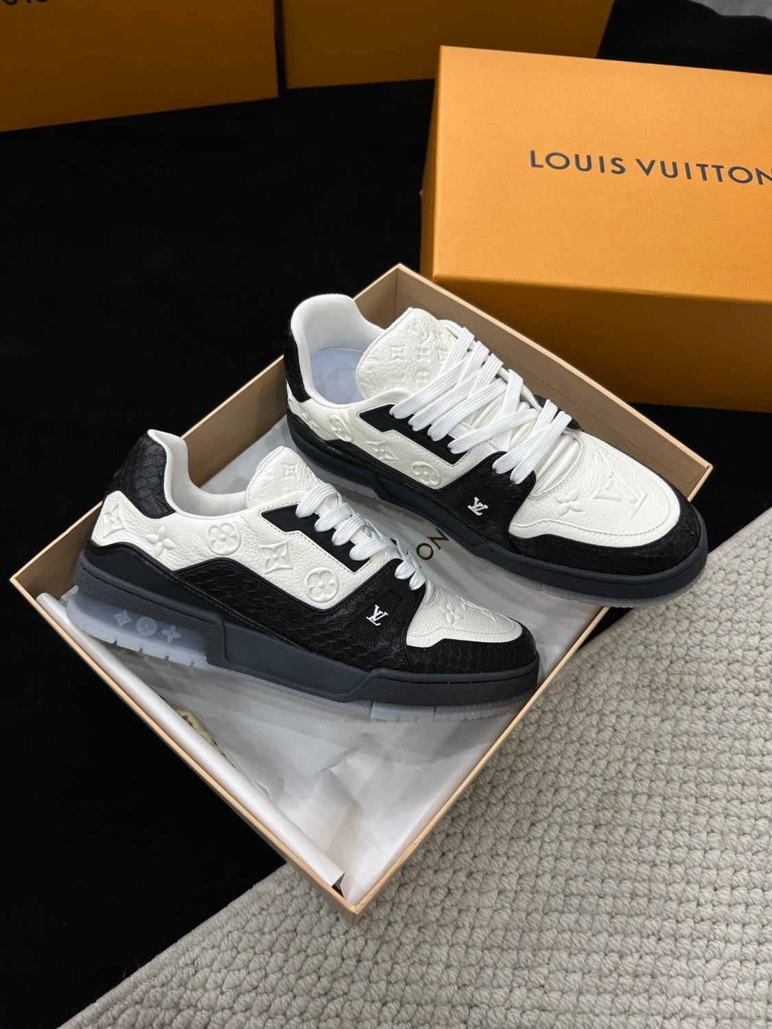 Louis Vuitton Lv Trainer Sneakers Snakeskin Pattern #379384