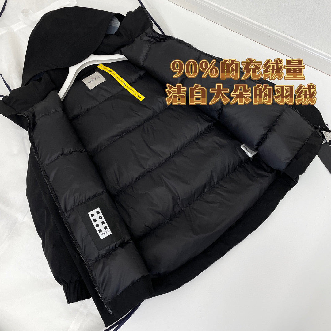 Moncler Black Hooded Down Jacket #22155