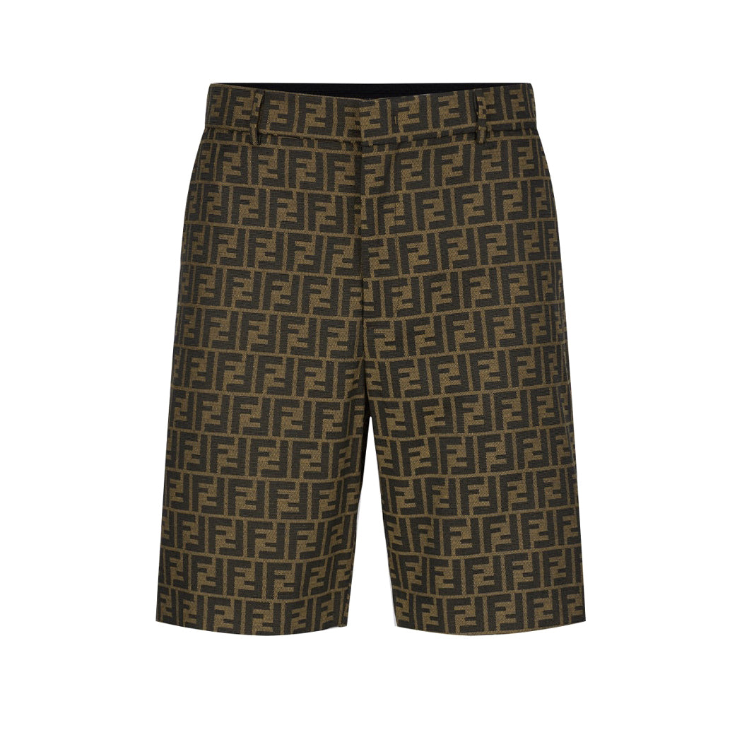 Fendi Men's Summer Solid Colour Letter Logo Print Bermuda Shorts Pants #75239