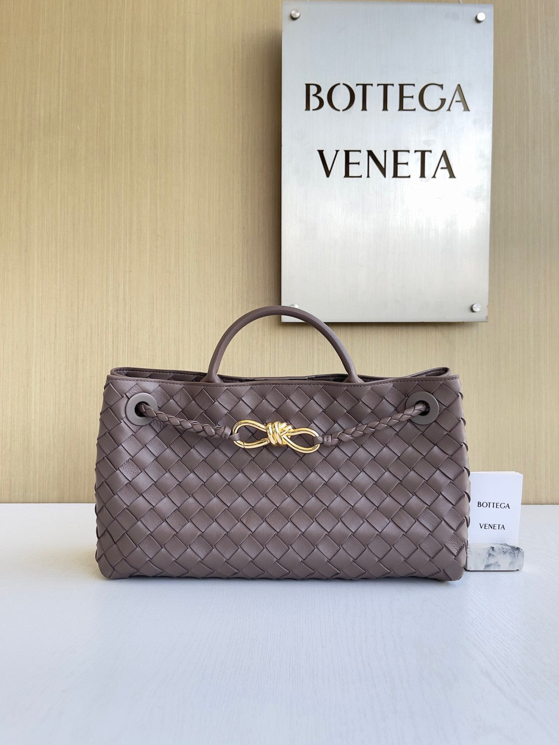 Bottega Veneta East-West Andiamo Chain Top-Handle Bag #329590