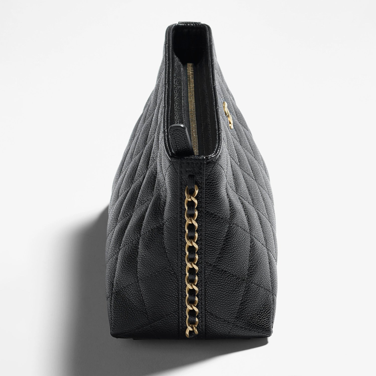 Chanel Women's Fashion Classic Solid Color Chain Zipper Handbag With Diamond Quilting And Embossed Grain Texture Carry All Pouch Makeup Bag Storage Bag Bags AP4700-B20730-94305 #79237
