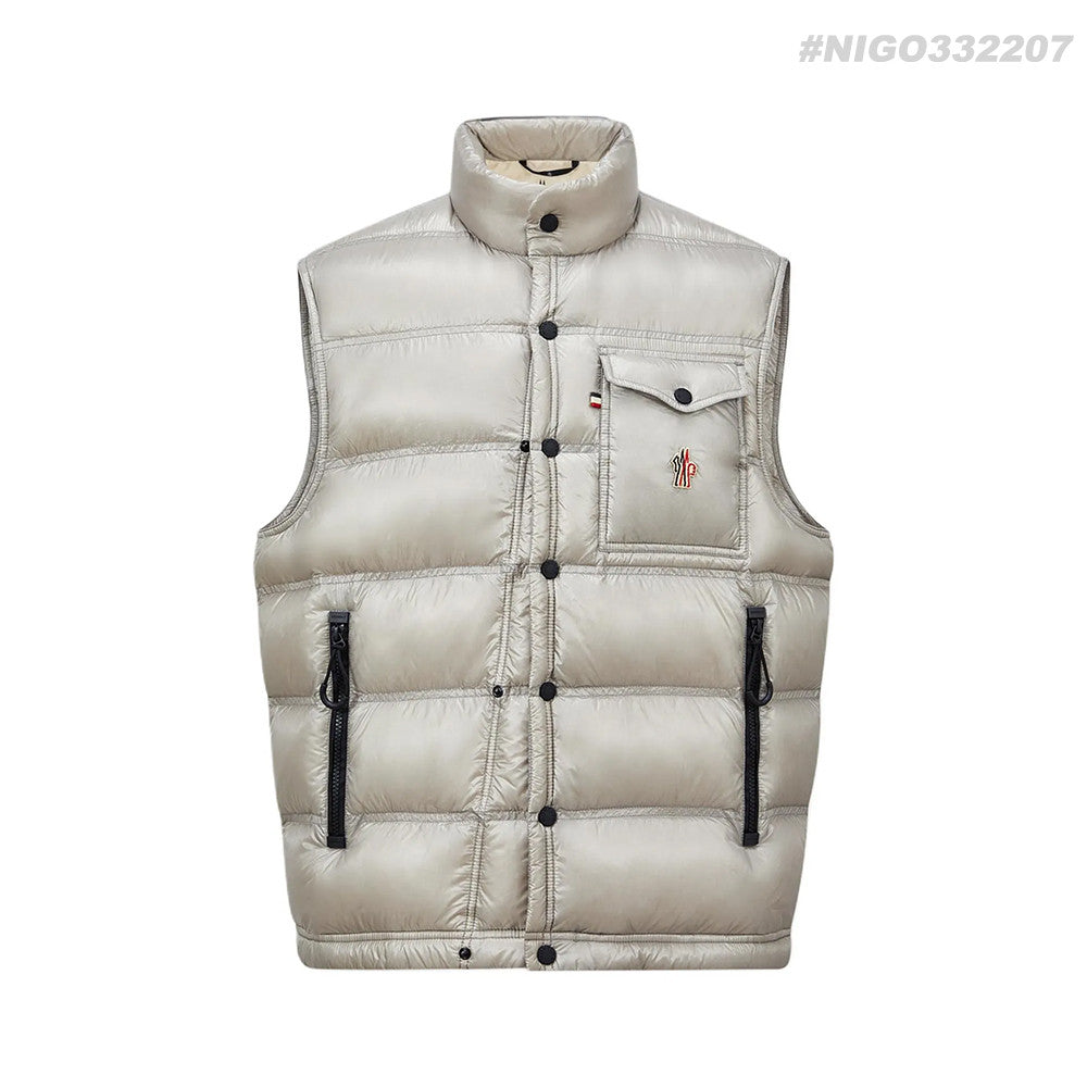 Moncler Grenoble Nantu Collection Men's And Women's Zipper Pocket Reflective Details Vest  Black #332207