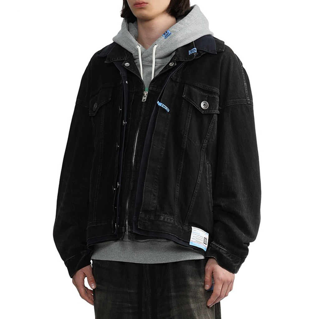 Maison Mihara Yasuhiro  Men's Spring/Summer Fashion High Street Trend Multi-Layered Buttoned Old Loose Denim Jacket Ngvp #7687