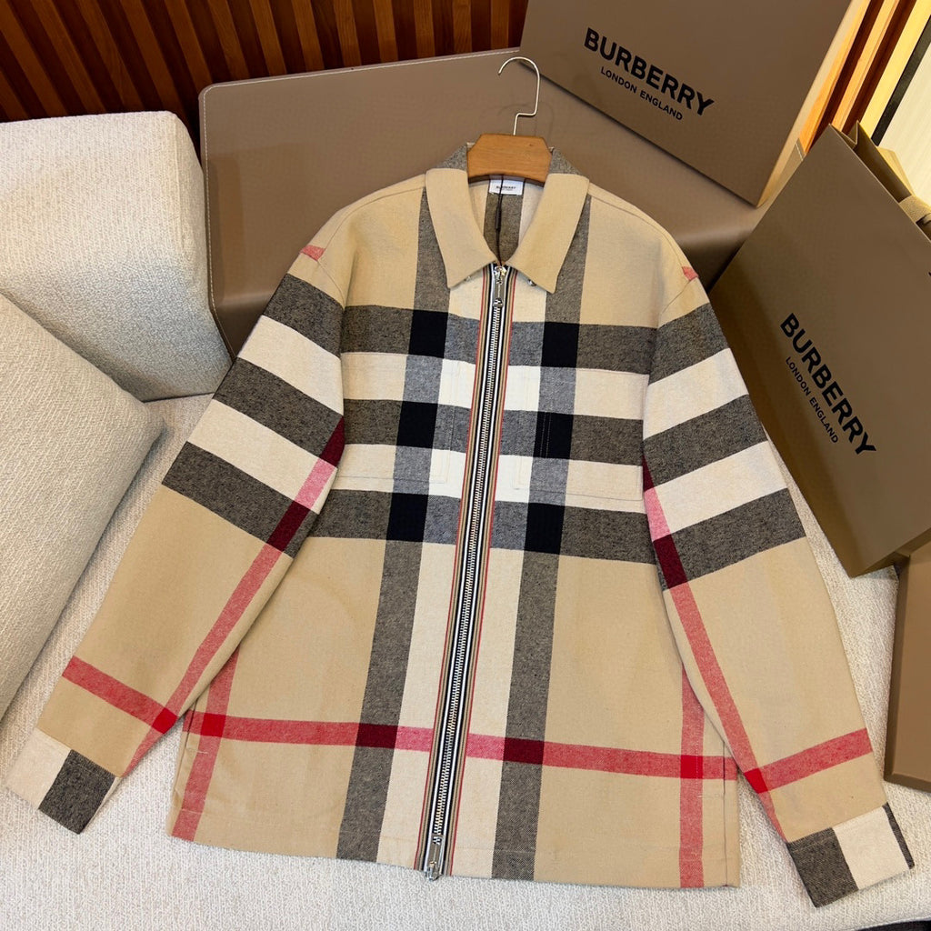 Burberry Men's Check Zip Jacket #96224