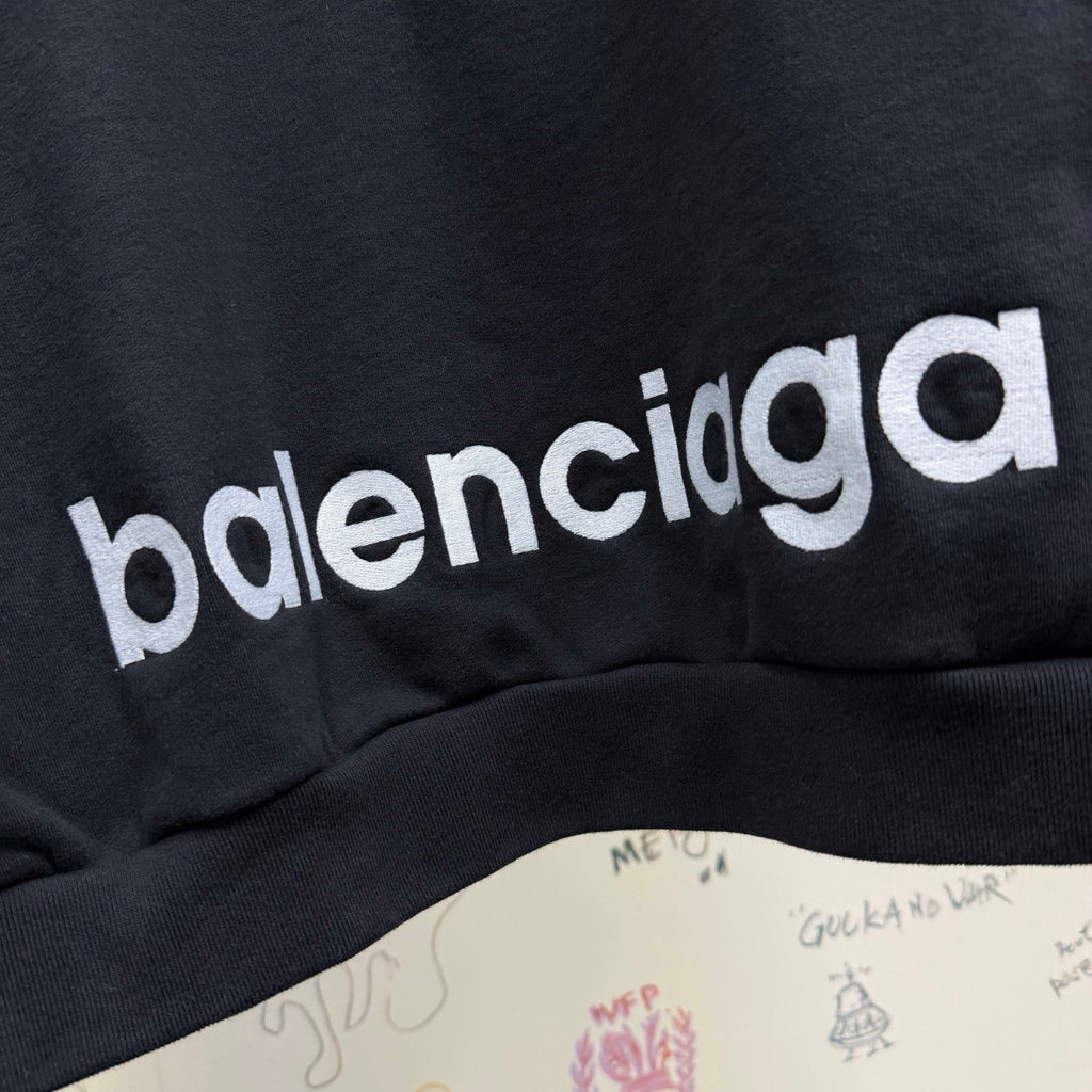 Balenciaga Top-quality Version Men's 3b Sports Icon Half-zip Hoodie in Washed #336946