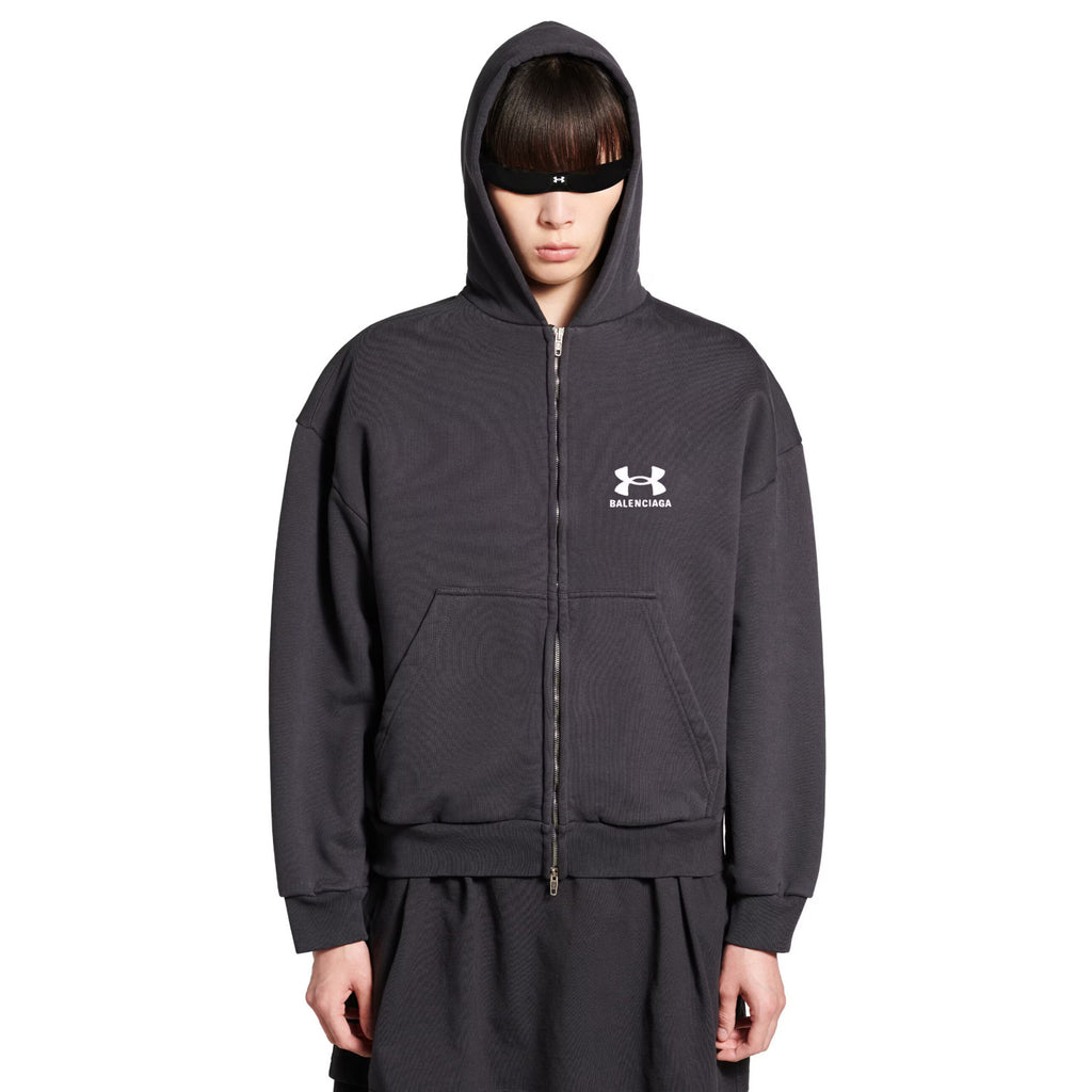 Balenciaga Men's And Women's Spring And Fall Embroidery Letter Print Hooded Zipper Long Sleeve Jacket #74215