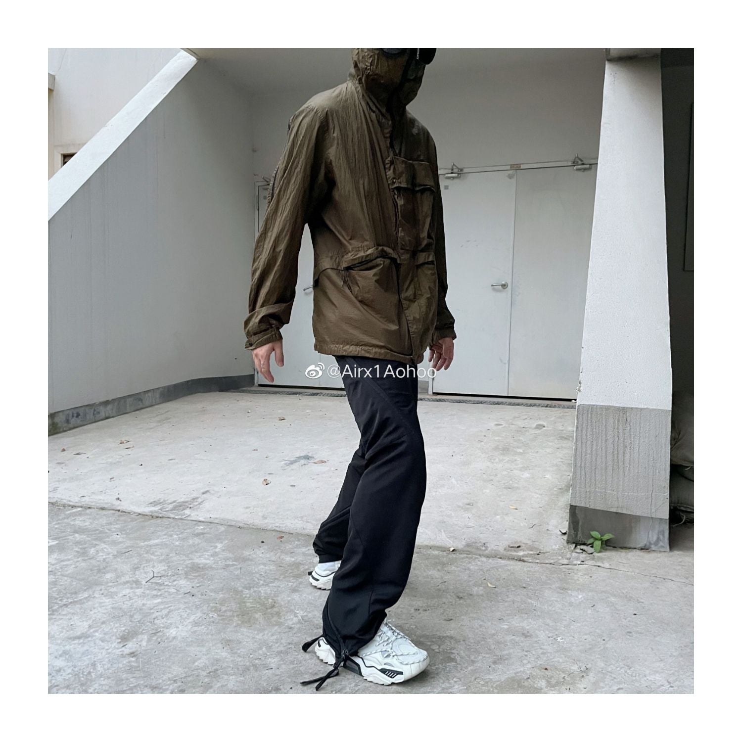 Raf Simons Men's Spring/Fall Solid-Color Layered Zipper Loose-Fit High-Street Casual Nylon Pants Straight-Leg Trousers Ngvp #2539