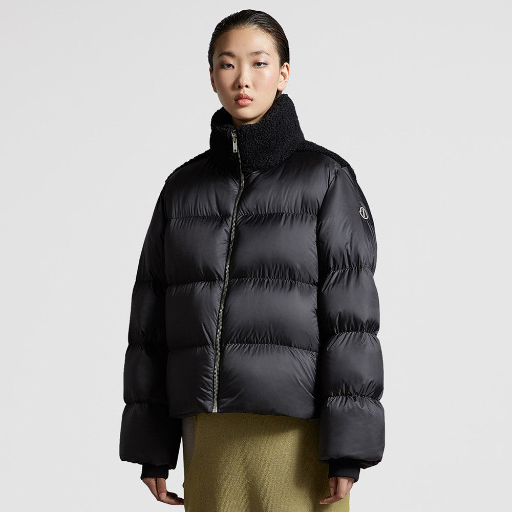 Moncler Cyclopic Men's And Women's Wool Collar Short Down Jacket #333060