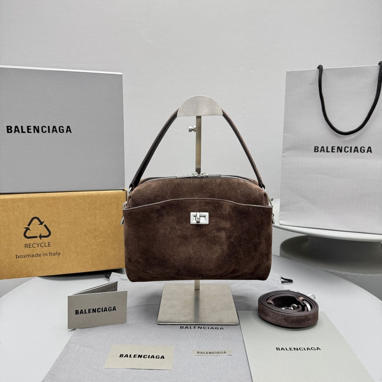Balenciaga RODEO Women's Fashion Classic Metal Buckle Leather Camera Bag Shoulder Bag Bags #78848