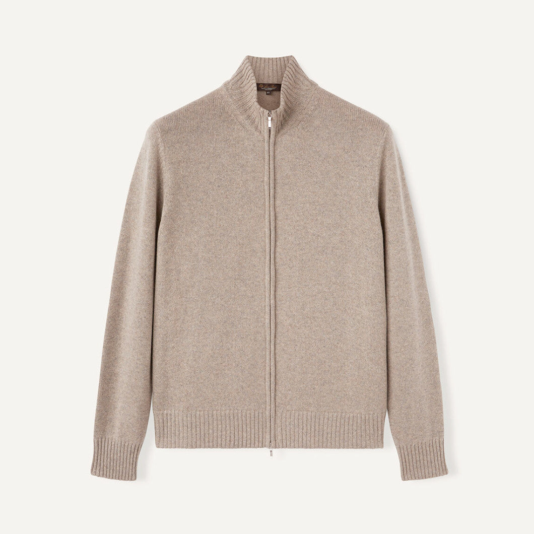 Loro Piana Men's Spring And Autumn Fashion Parksville Long Sleeve Solid Color Zipper Casual Cashmere Aviator Jacket Ngvp #9482