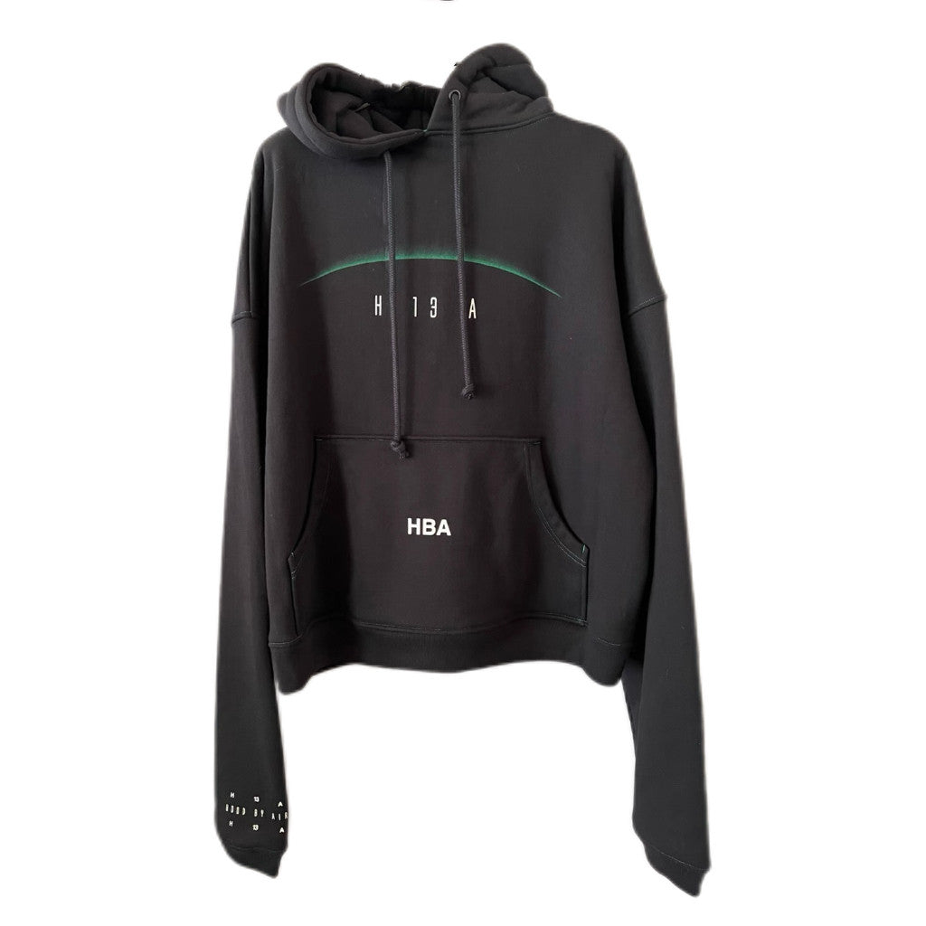 HOOD BY AIR  Men's Fall And Winter Hba Style Deconstructed Reversible Sweatshirt Kanye On The Same Series Vibe Hip-hop Trend High Street Black Sweatshirt Ngvp #2489