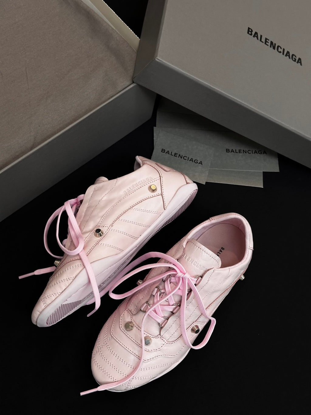 Balenciaga  Women's City Sneaker Sheep Leather Flat Lace-up Low-cut Lifestyle Shoes #333071
