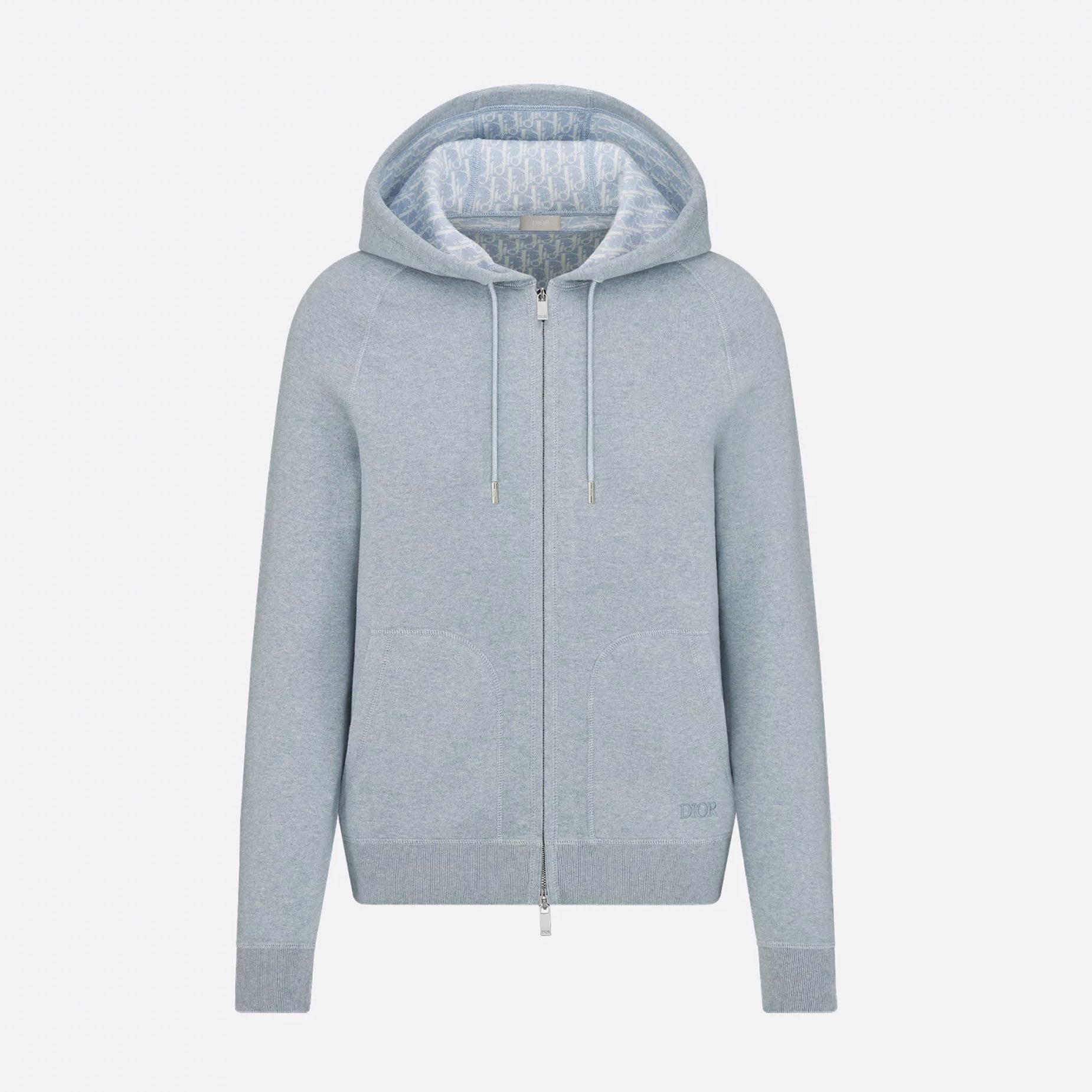 Dior Men's Spring And Autumn Lining Full Print Zipper Cotton Cashmere Solid Color Hooded Track Jacket Casual Elastic Sports Pants #77855
