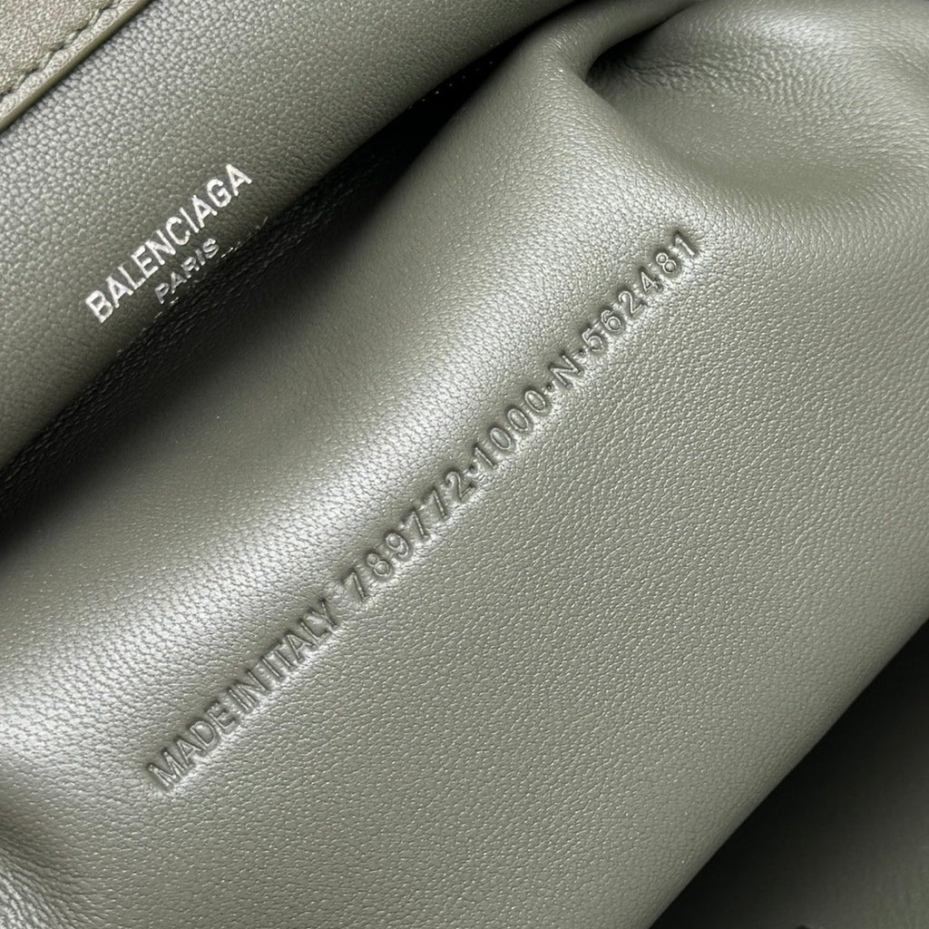 Balenciaga Women's Solid Color Large Capacity Rodeo Small Tote Casual Leather Silver Button Casual Shoulder Crossbody Bags Ngvp #9917
