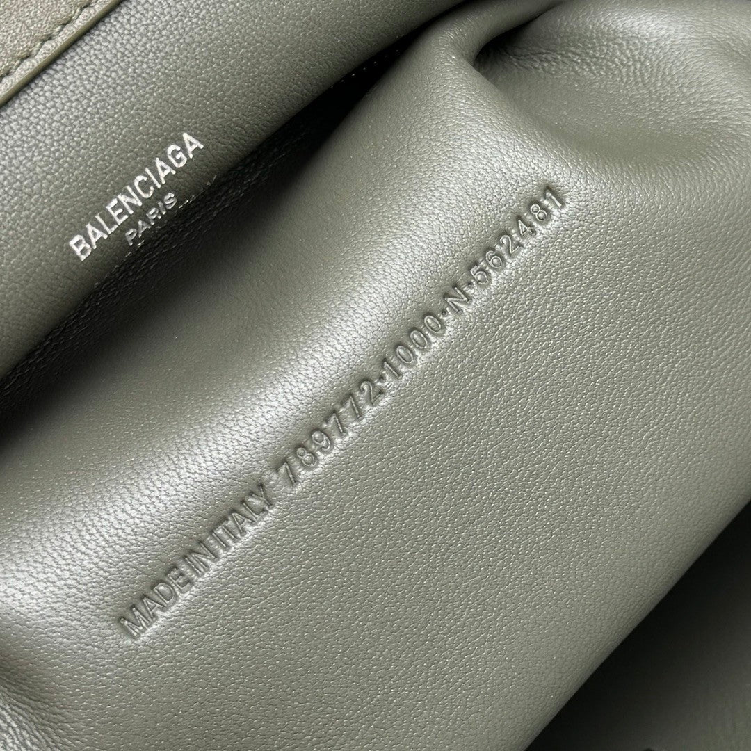 Balenciaga Women's Solid Color Large Capacity Rodeo Small Tote Casual Leather Silver Button Casual Shoulder Crossbody Bags Ngvp #9917