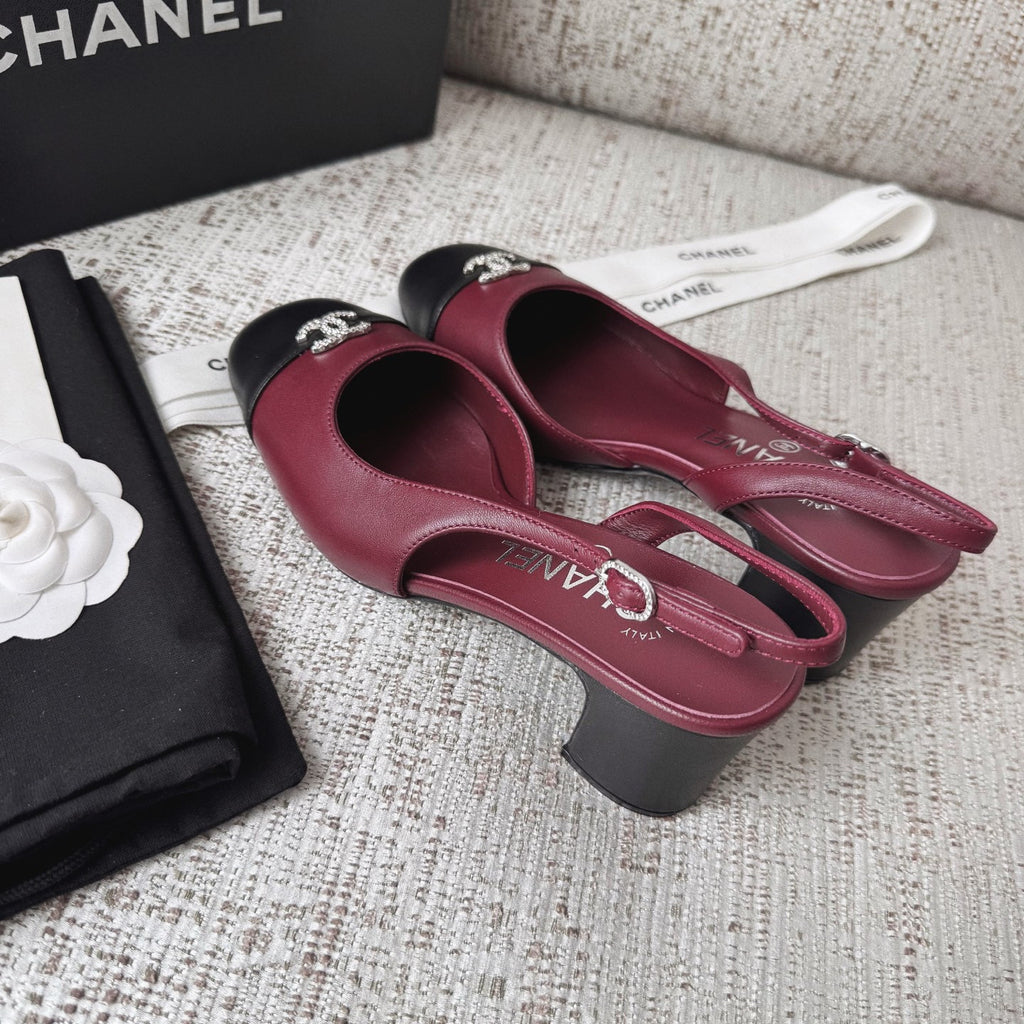 Chanel Cc Diamond Logo Lambskin High Heel Sandals #336670