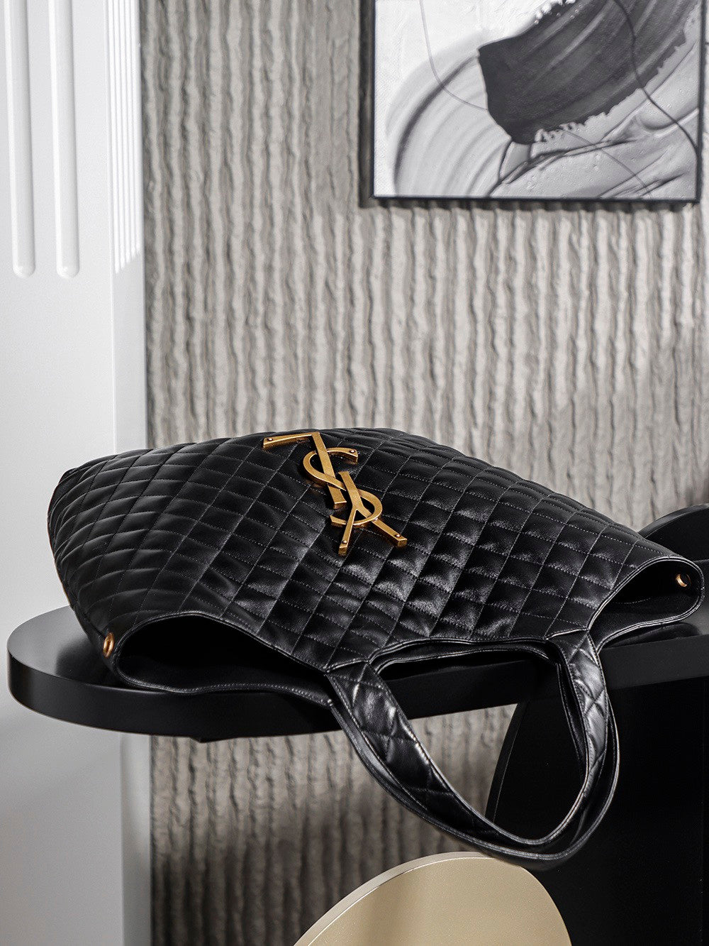 Saint Laurent ICARE quilted lambskin in Black #336145