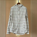 Kiton Men's Spring And Fall Retro Plaid Hooded Shirt Long-sleeved Lapel Buttons Fashion Casual Denim Cotton Shirt Ngvp #8879