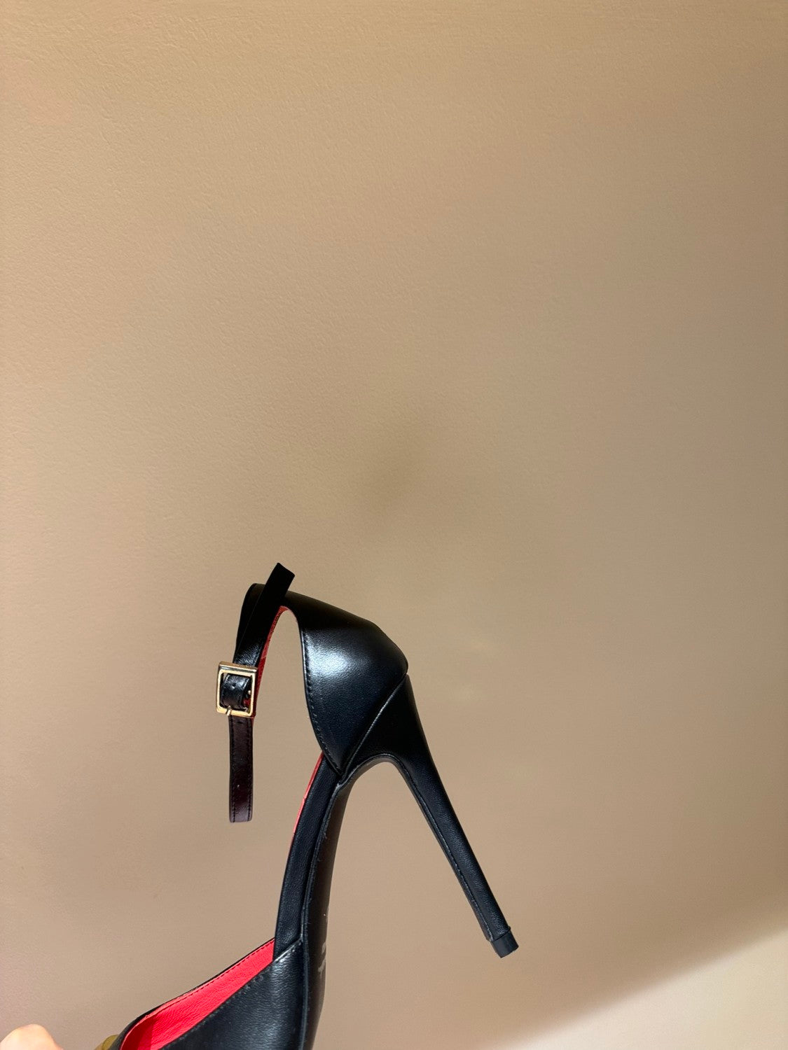 Schiaparelli ﻿Women's Retro Metal Toe Sandals Solid Color Leather Fashion High Heels Casual Shoes Ngvp #1516