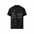 Louis Vuitton Black Embroidered Loose Fitting Short Sleeved T-shirt #21553