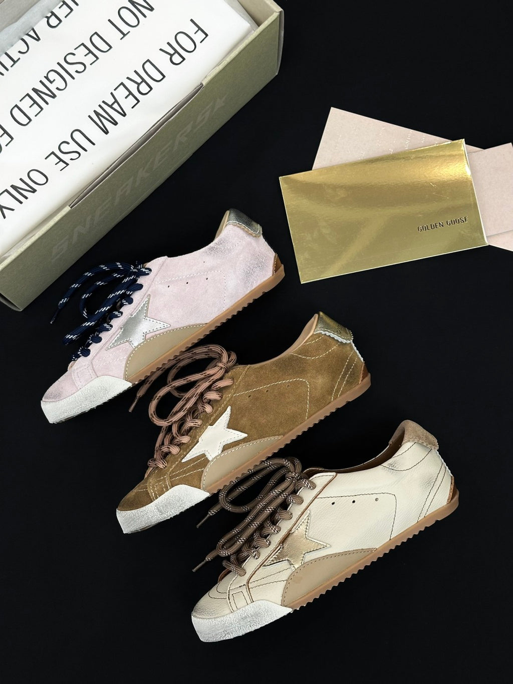 Golden Goose Men's and Women's Spring/Fall Fashion Casual Round Toe Lace Up Low Top Star Print Thin Sole Sneakers Casual Shoes Shoes #78525