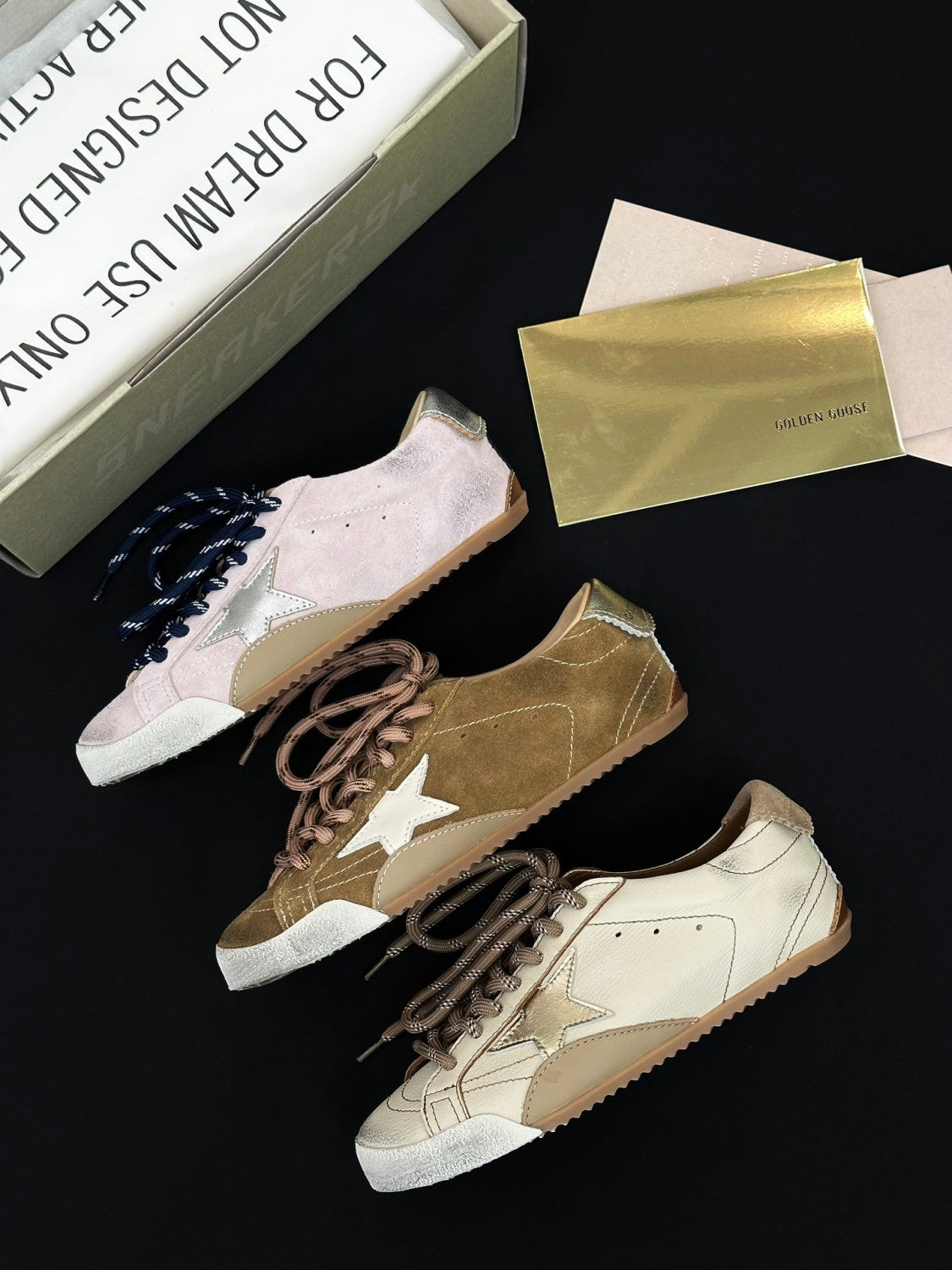 Golden Goose Men's and Women's Spring/Fall Fashion Casual Round Toe Lace Up Low Top Star Print Thin Sole Sneakers Casual Shoes Shoes #78525