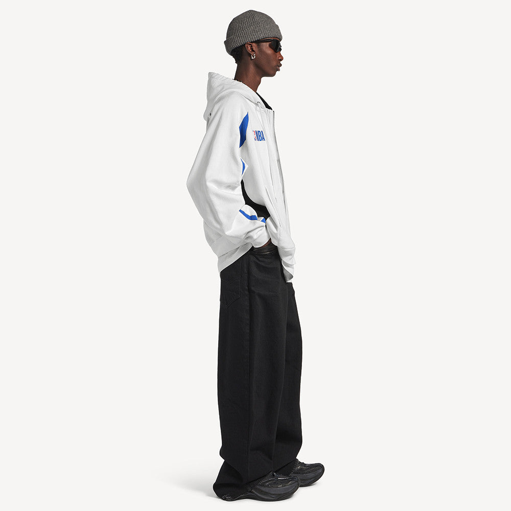 Balenciaga Men's Balenciaga NBA Collaboration Oversized Zip-up Hoodie in Black multicolor #377157