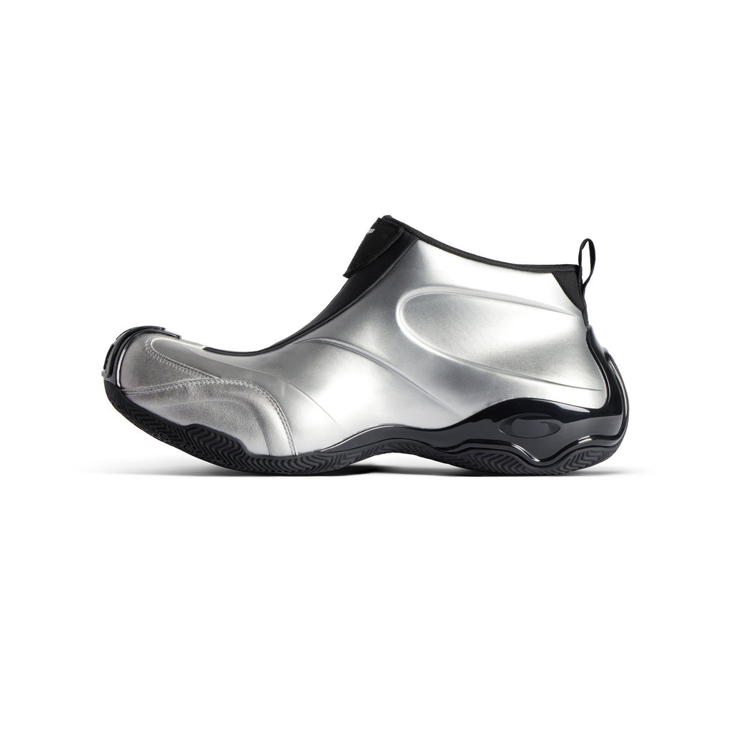 Balenciaga Basketball White Distressed Round Toe Zipper Basketball Shoes #332802