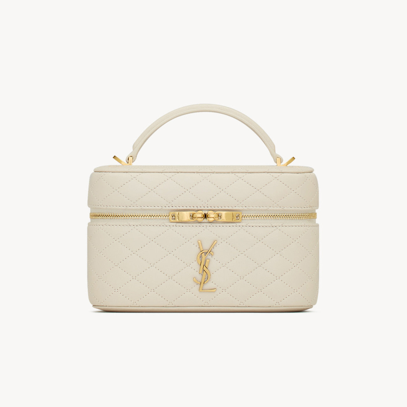 SAINT LAURENT GABY VANITY BAG Ladies Solid Color Detachable Adjustable Shoulder Strap Lambskin Shoulder Handbag Cosmetic Bag #76574