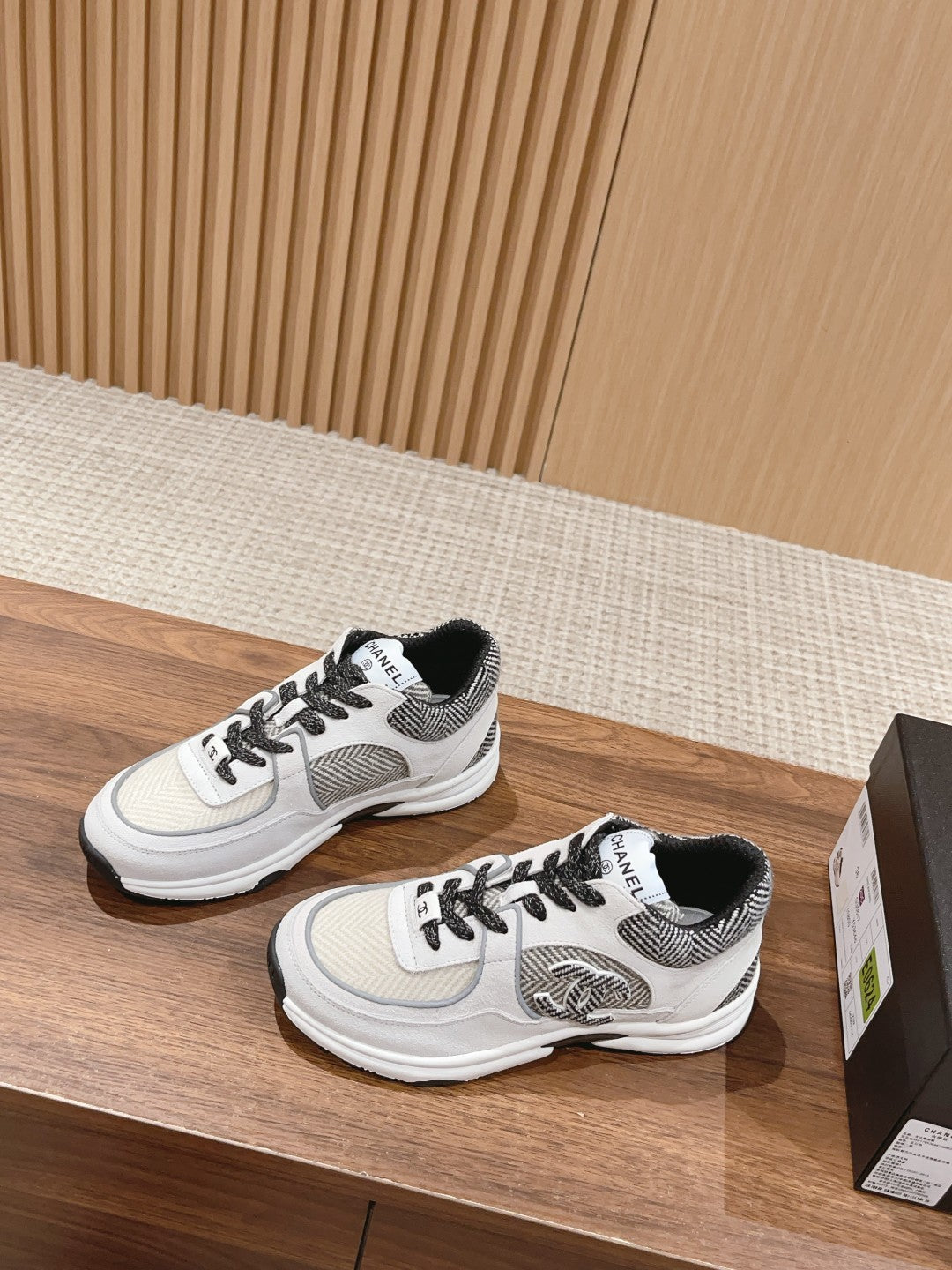 Chanel Men's And Women's Spring/Summer Fashion Casual Round Toe Lace Up Mesh Leather Low Top Sneakers Casual Shoes #78327