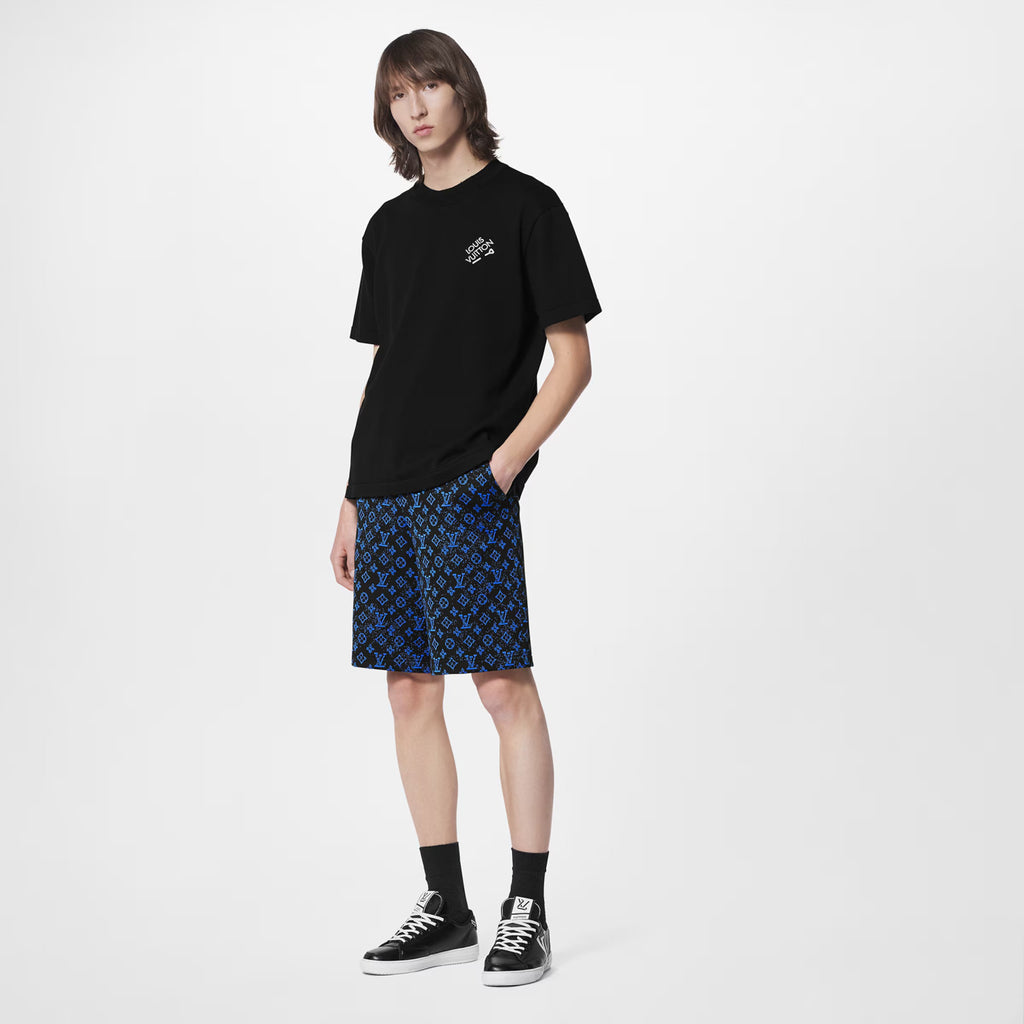 Louis Vuitton Men's Solid Color Logo Embroidery Casual Cotton Crew Neck Shirt Short Sleeve T-shirt #76114