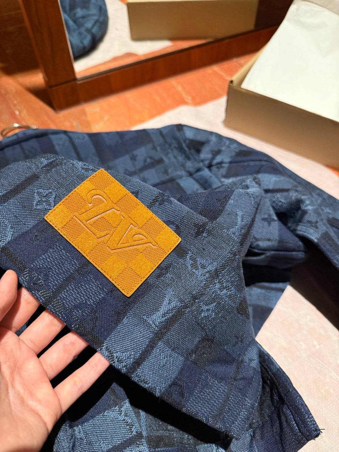 Louis Vuitton Monogram Tartan Denim Overshirt #334103