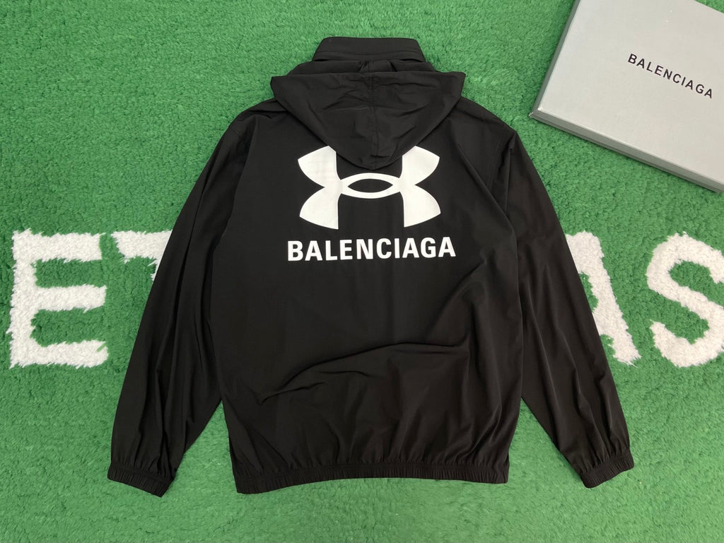 Balenciaga Men's And Women's Spring and Autumn Solid Color Letter Printed Hooded Regular Fit Long Sleeve Jacket #75519