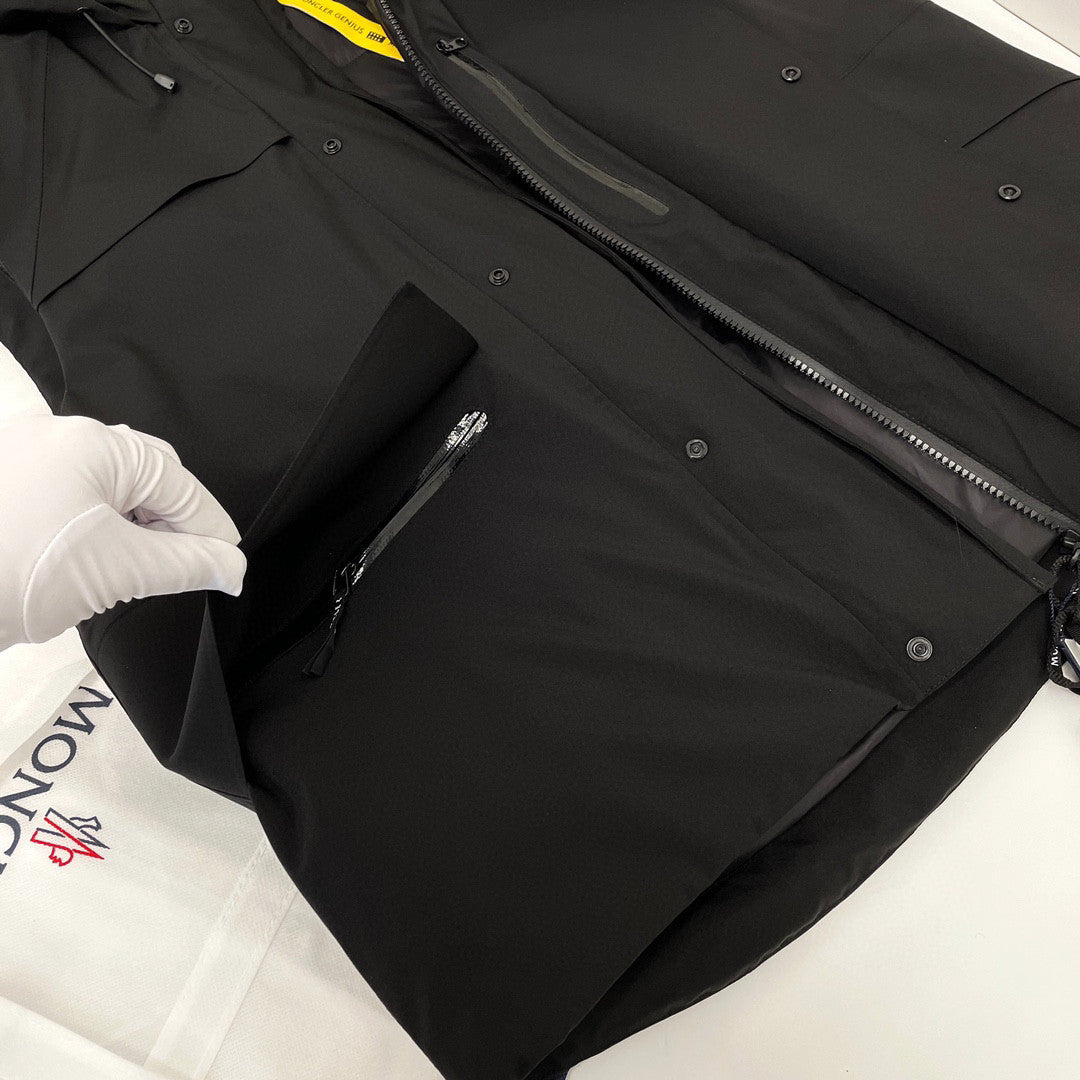 Moncler Black Hooded Down Jacket #22155