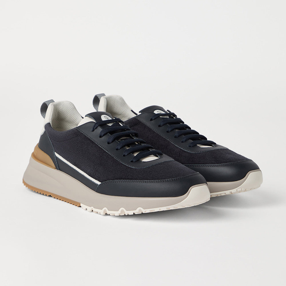 Brunello Cucinellia Suede and Calfskin Runners #375492