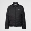 Prada Men's Fall And Winter Black Nylon Waterproof Zipper Puffer Down Long Sleeve Jacket #74697