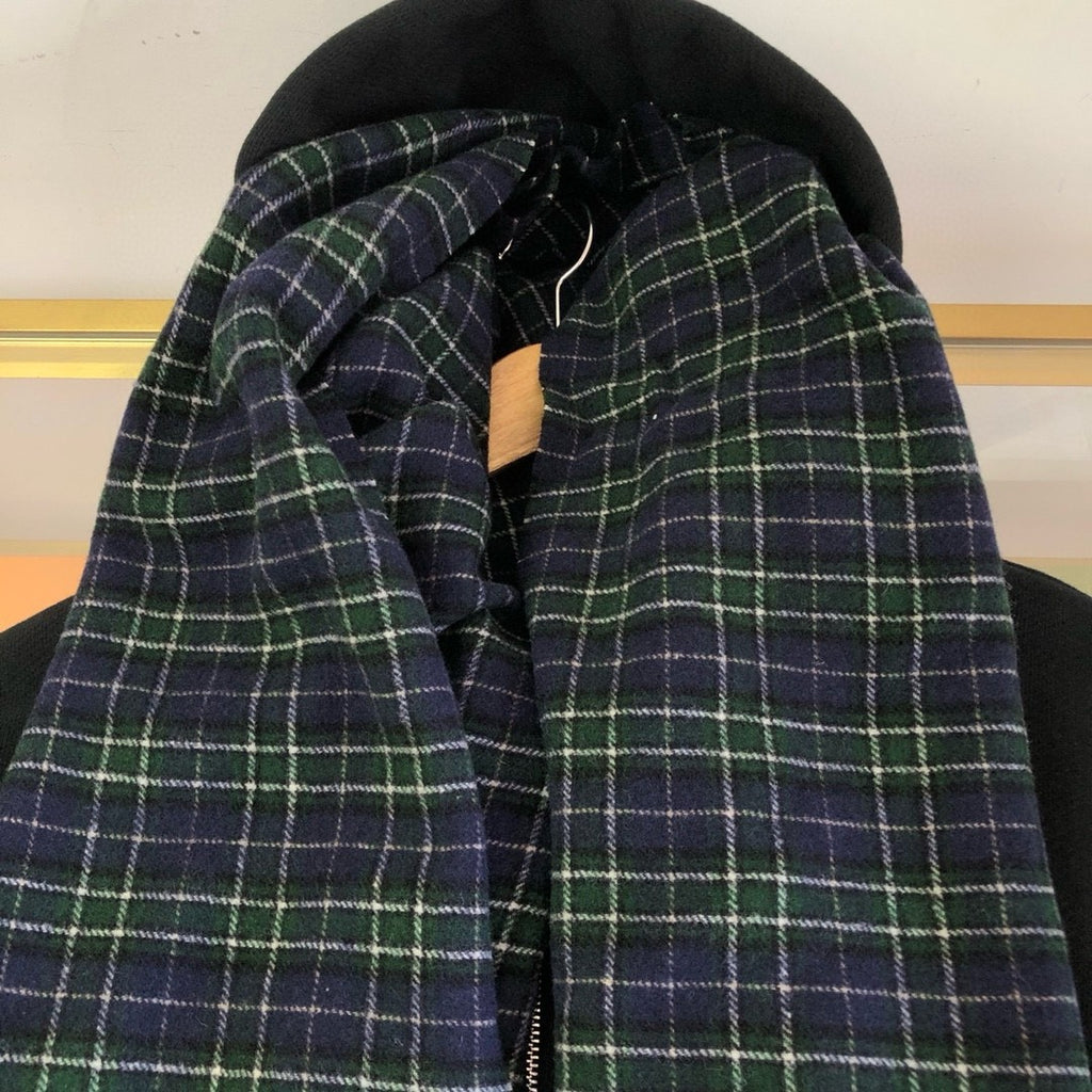 Balenciaga Men's Spring And Autumn UNITY Sports Logo Plaid Scarf Zipper Loose Solid Color Long Sleeve Hoodie Sweatshirt Jacket Ngvp #9481
