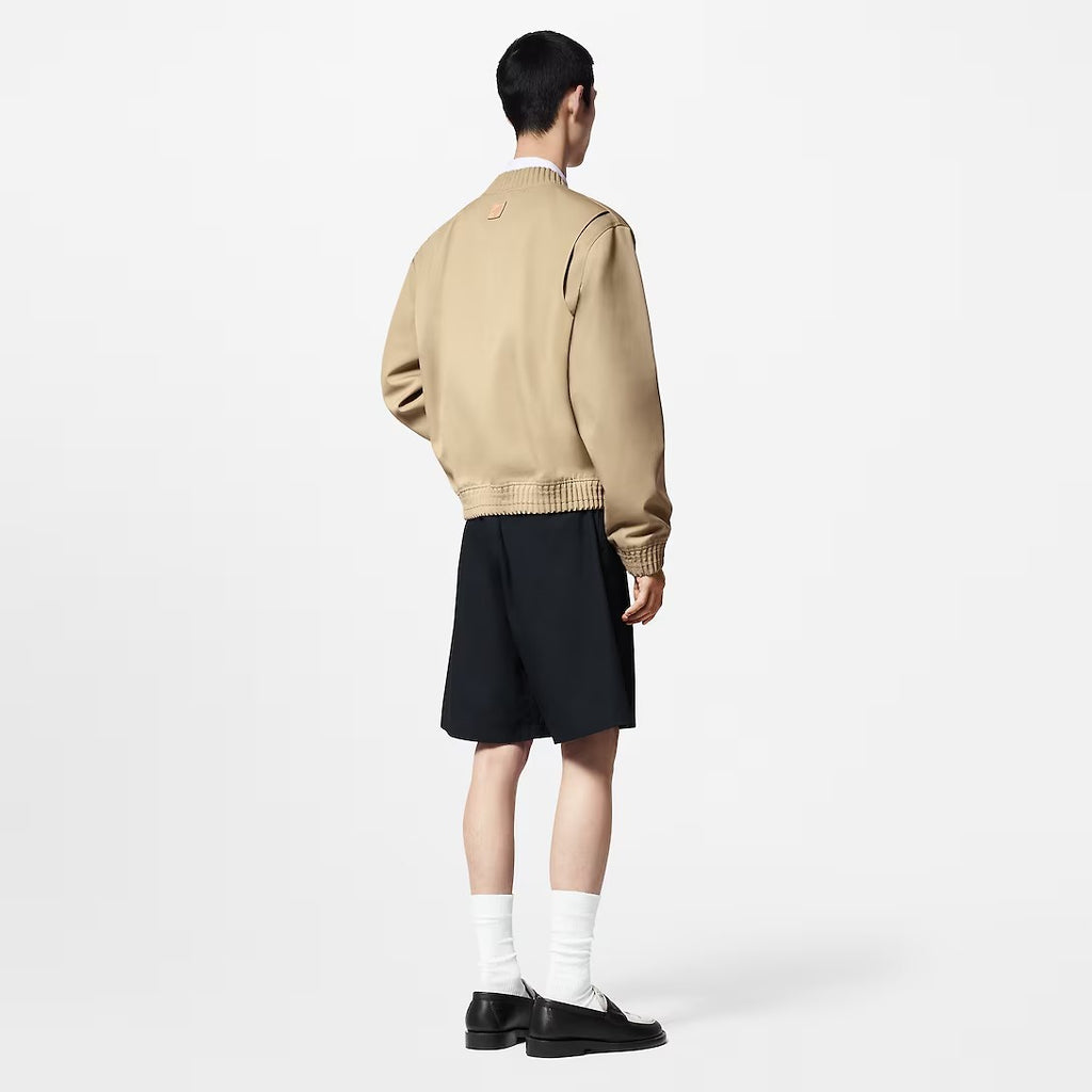 Louis Vuitton Men's MONOGRAM Reversible Windproof Jacket Spring And Autumn Logo Embroidery Zipper Long Sleeve Fitted Coat #71824