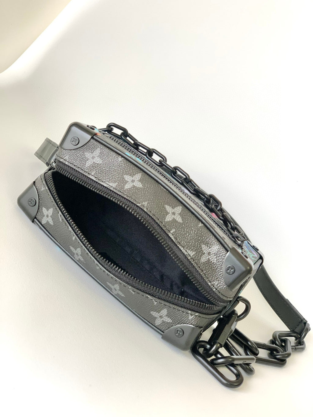 Louis Vuitton Mini SOFT TRUNK  Men's And Women's Classic Vintage Floral Print Zipper Clutch Bag Shoulder Bag  Chain Bag Crossbody Bag  Bags M69072 #79151