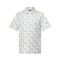 Louis Vuitton Men's Summer Rainbow Letter Print Single Breasted Short Sleeve Shirt #76439