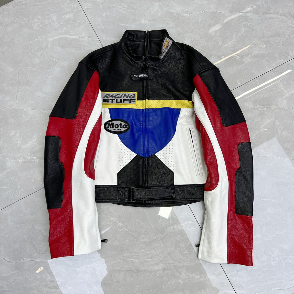Vetements Motorcycle Zipper Leather Jacket #21918