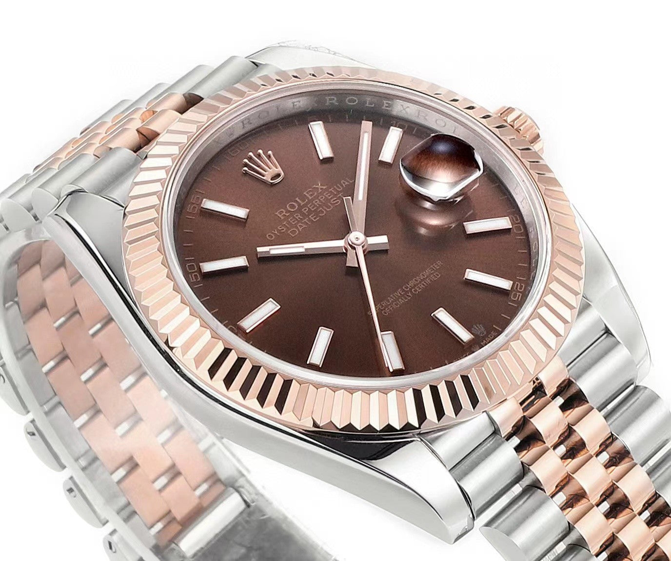 Rolex Men's 41mm Gold Dial Oyster Logbook Series Automatic Mechanical Movement 100m Water Resistant Watch #97927