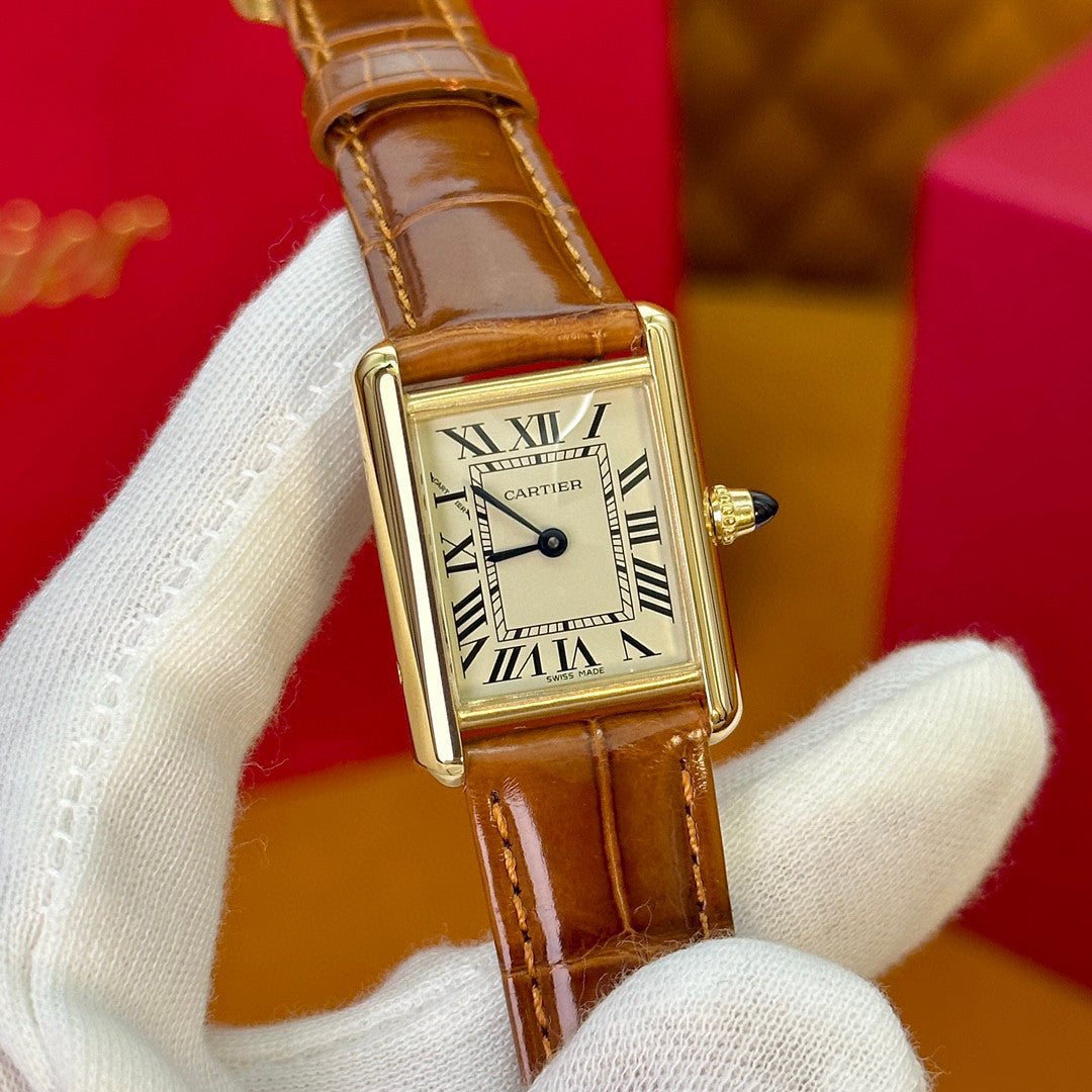 Cartier Tank Series Fashion Strap Watch #21767
