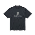 Balenciaga Men's Summer Solid Color Letter Print Round Neck Cotton Short Sleeve T-Shirt #77337